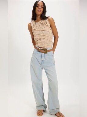 We the Free Truro Baggy Puddled Jeans NWOT beach please